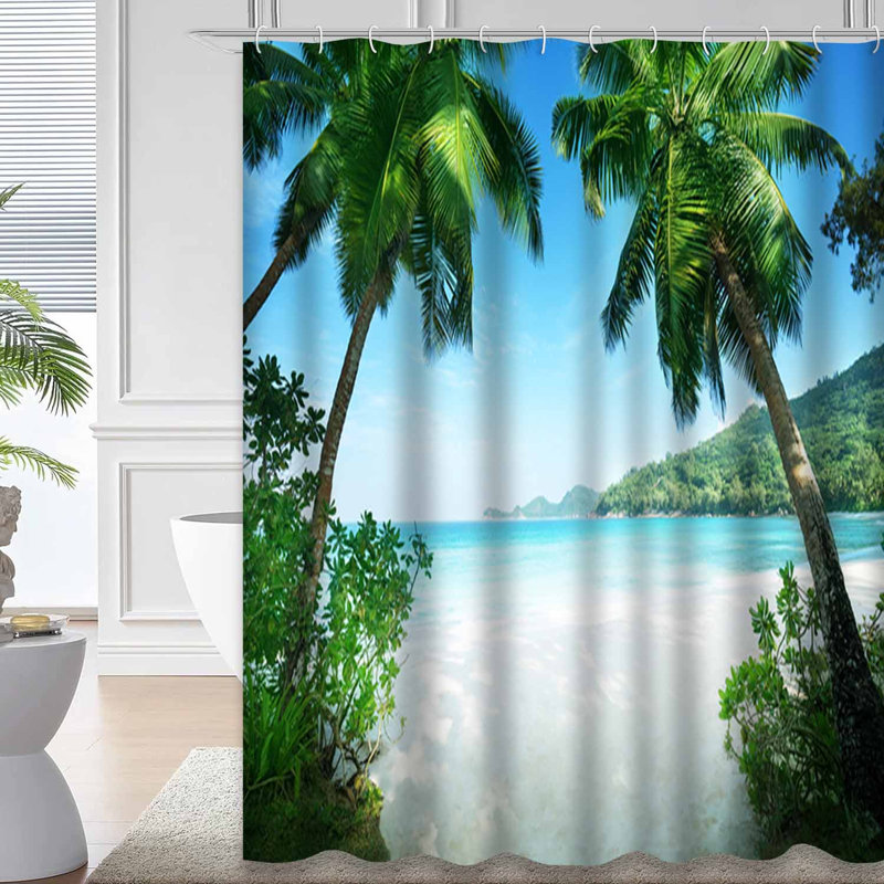 Beach Island Tropical Palm Coconut, L 72 po x l 84 po