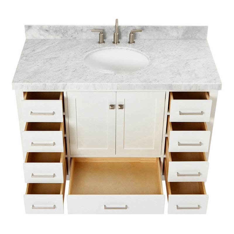 Meuble-lavabo simple 48 po Cambridge, Blanc