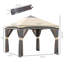 Tente à auvent escamotable avec filet Outsunny-124670110
