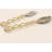 Salad Servers Gold Loop Design And Clear Ball