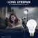 Luxrite A19 LED Light Bulb 9.5W=75W 5000K Bright White 1100LM Non-Dimmable Standard LED Light Bulbs E26 Enclosed Fixture Rated Damp Rated, ETL 24 Pack