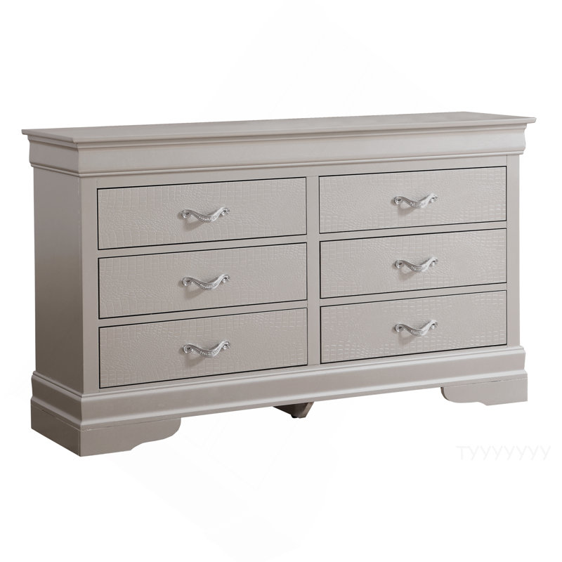 Commode Lorana, champagne argenté, Champagne argenté