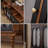 Black&Walnut Solid Wood Shoe Storage Bench