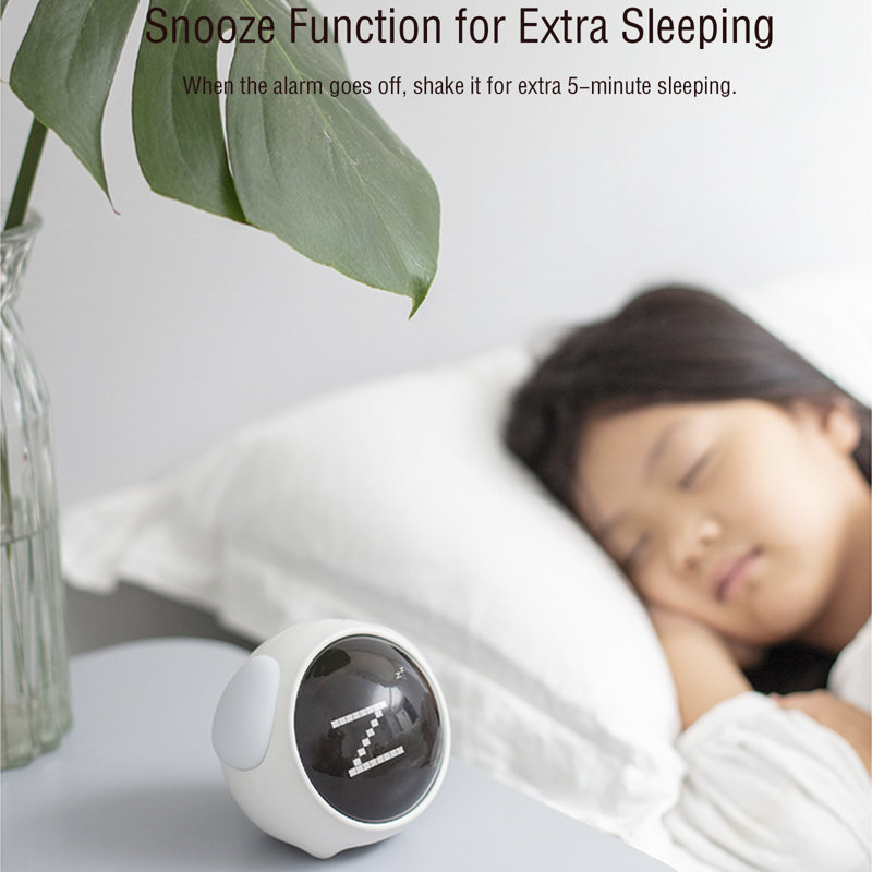 Réveil numérique mignon pour enfants, outil d'apprentissage du sommeil avec affichage DEL des expressions faciales et 2 fonctions de répétition d'alarme. Parfait pour la chambre, le salon, le bureau ou la salle d'étude.