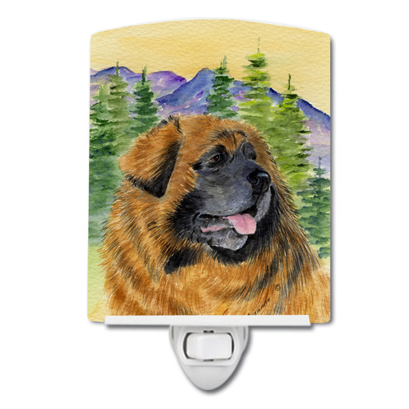 Éclairage de nuit en céramique leonberger