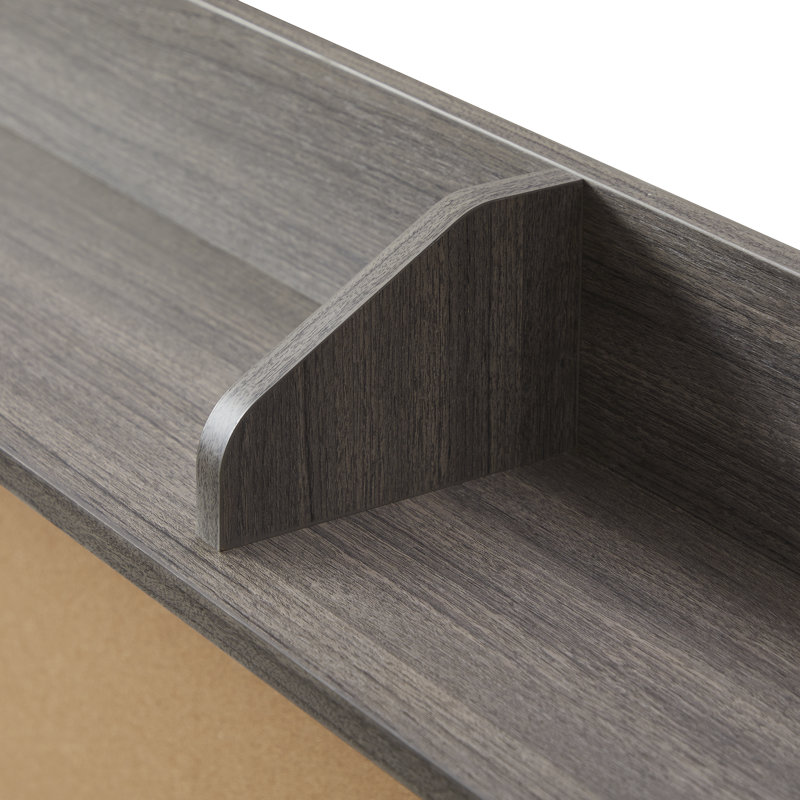 Bureau debout à hauteur ajustable Gooitsen, Chêne gris / Noir, H 48 po x l 47,2 po x P 23,6 po