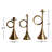 Reena Antique Brass Trumpet Metal Taper Candle Holders