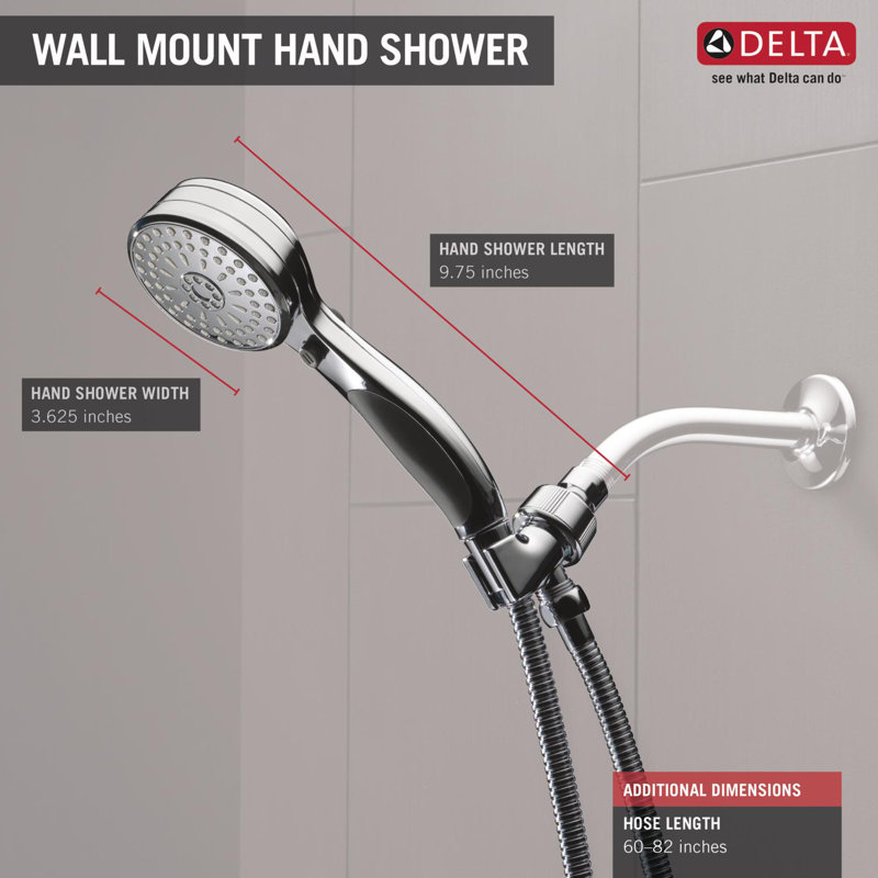 Pomme de douche à main multifonctionnelle 2,5 gallons par minute Universal Universal avec ActivTouch, Chrome