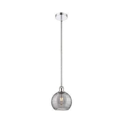 Edison Ellington Deco Swirl 1 Light Stem Hung Pendant-616-G1213