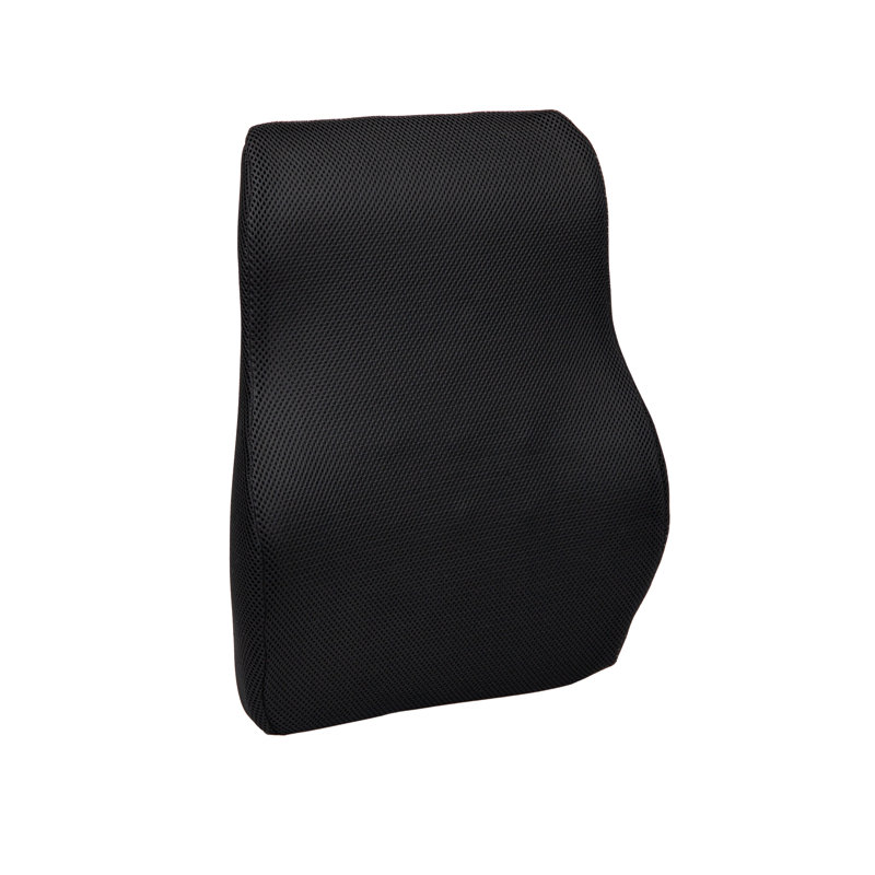 Black Ergonomic Memory Foam Office Chair Back Cushion