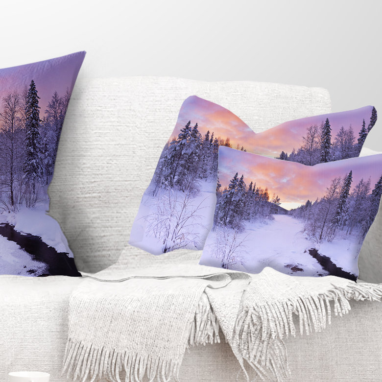 Coussin Schafer Landscape Winter en Laponie finlandaise