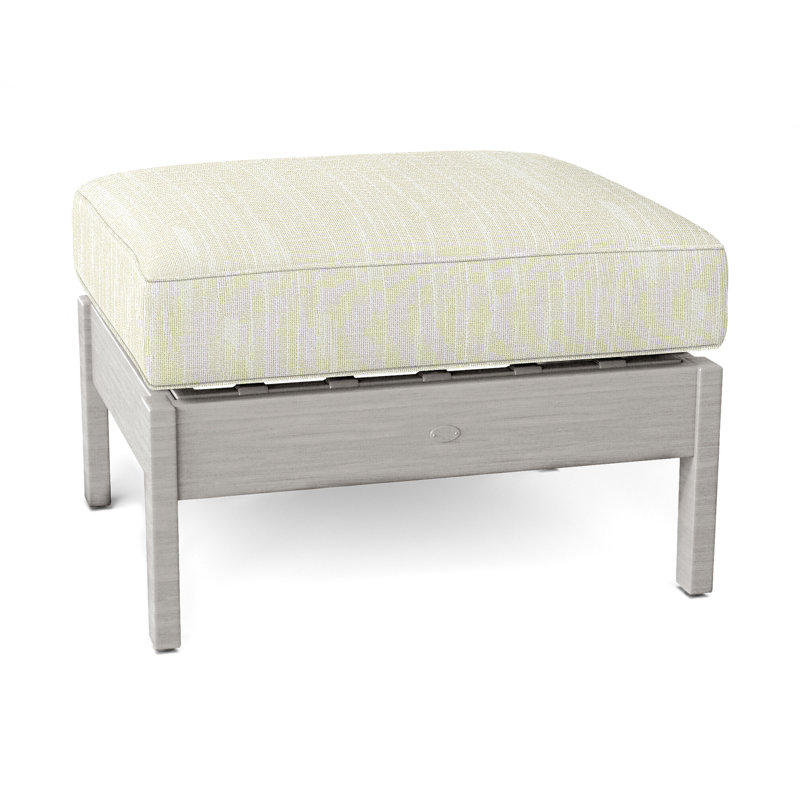 Repose-pieds en aluminium Kennebunkport - Huître, Welt, Huître, InsideOut® Rollo ‑ lin crème
