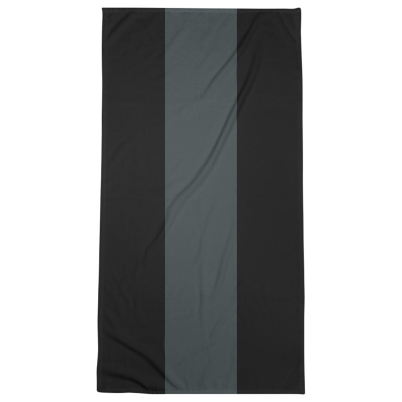 Lightweight Bath Towel, Black/Steel Gray/Black, Microfiber