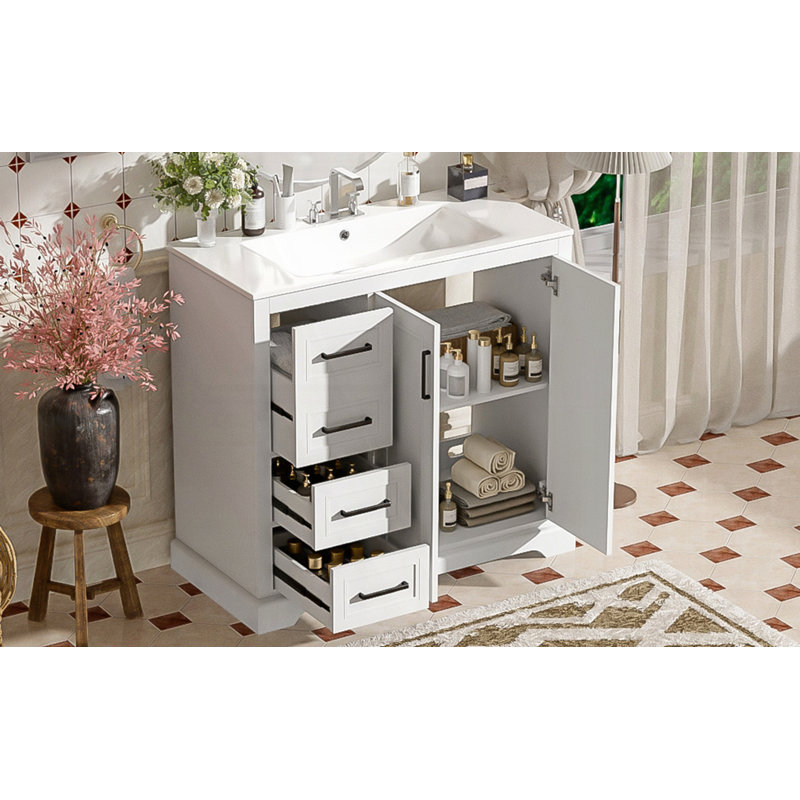 Meuble-lavabo moderne 36 "avec lavabo en céramique