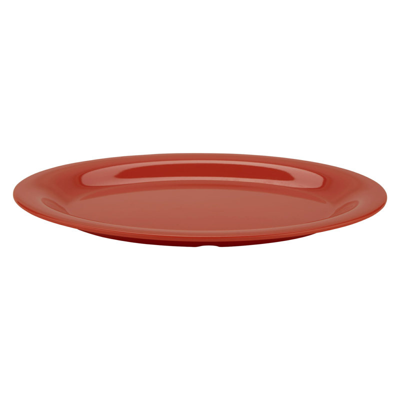Assiette de service ovale en mélamine GET (ensemble de 12), H 0,91 po x L 12 po x l 9 po, Orange Rio