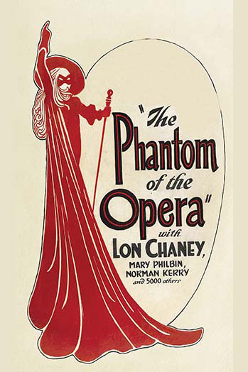 Le fantôme de l’opéra-impression de publicité rétro, H 36 po x l 24 po x P 1,5 po