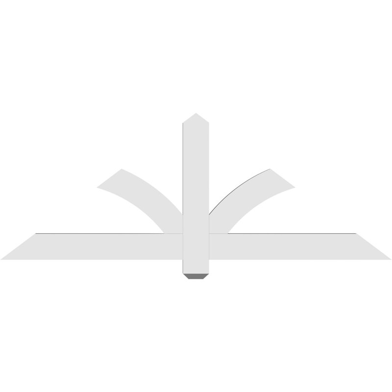 Support pour pignon en PVC Redmond, H 22,5 po x l 60 po (pas: 9/12), P 2 po x F 4 po