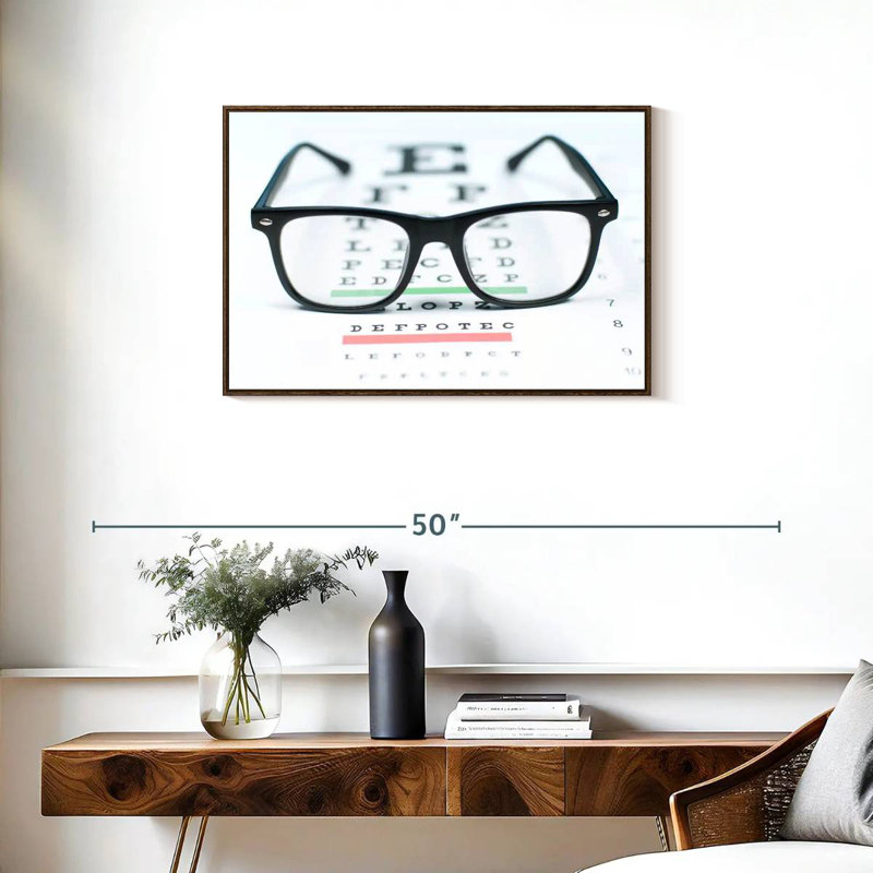 Lunettes de vue, Cadre flottant noyer, 31 po x 21 po