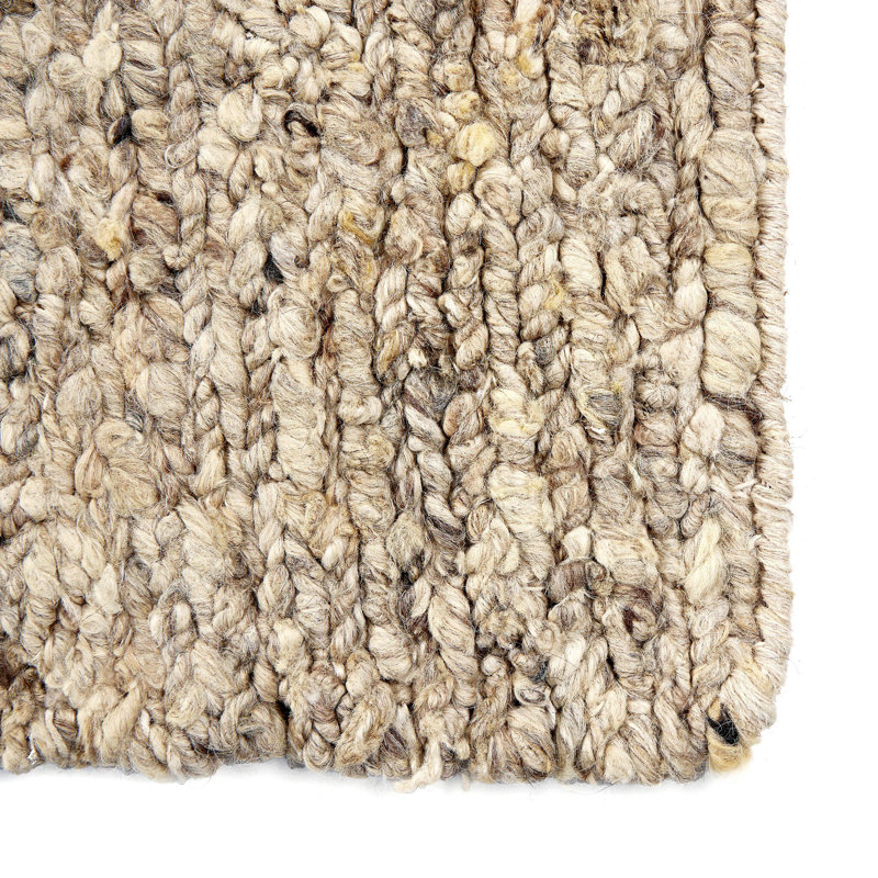 JOELLE Hand Knotted Wool Area Rug in Undyed Wool, Rectangle 9' x 12'