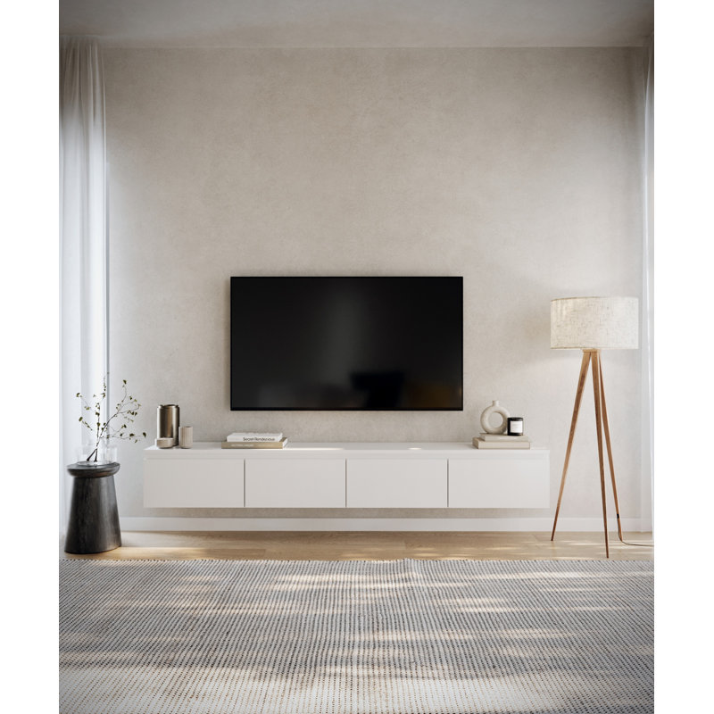 Syvanna 200 cm Wall-Mounted TV Cabinet, White