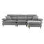 Canapé modulaire convertible en forme de L 106 * 66,5 ", ensemble de canapé capitonné 4 places avec pieds réglables deux tons, tissu en chenille nuage, repose-pieds mobile pour salon, appartement, bureau-779102225