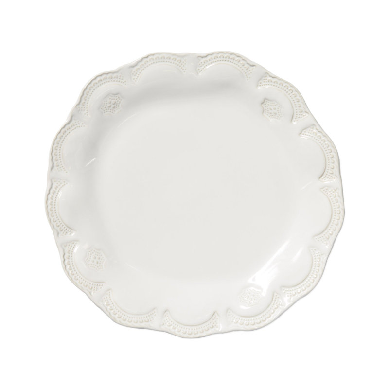 Incanto Handmade Stoneware Dinner Plate, White