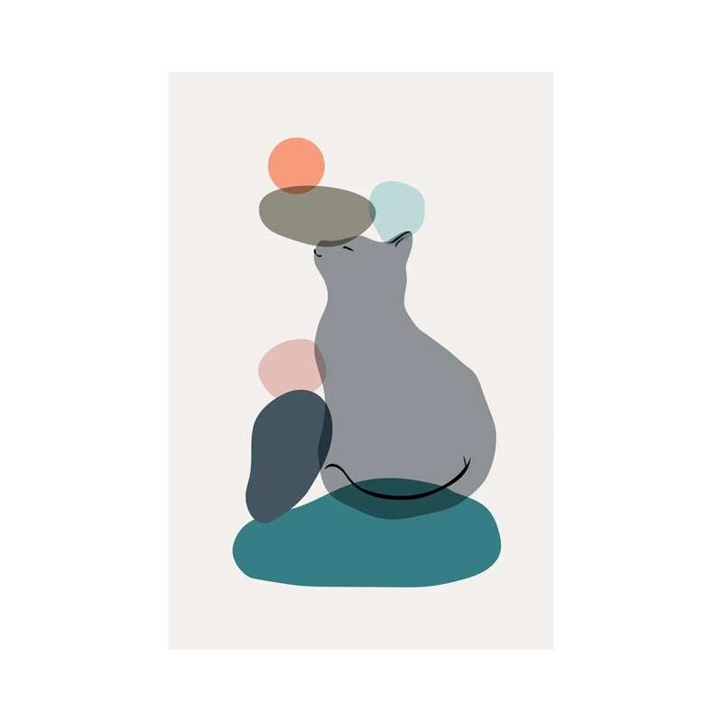 «Cat Landscape LIX» par Lim Heng Swee, impression sur toile tendue, H 12 po x l 8 po x P 0,75 po