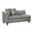Canapé modulaire de luxe 4 pièces, gris ardoise respirant, dossier, méridienne réversible et base de contreplaqué Couch