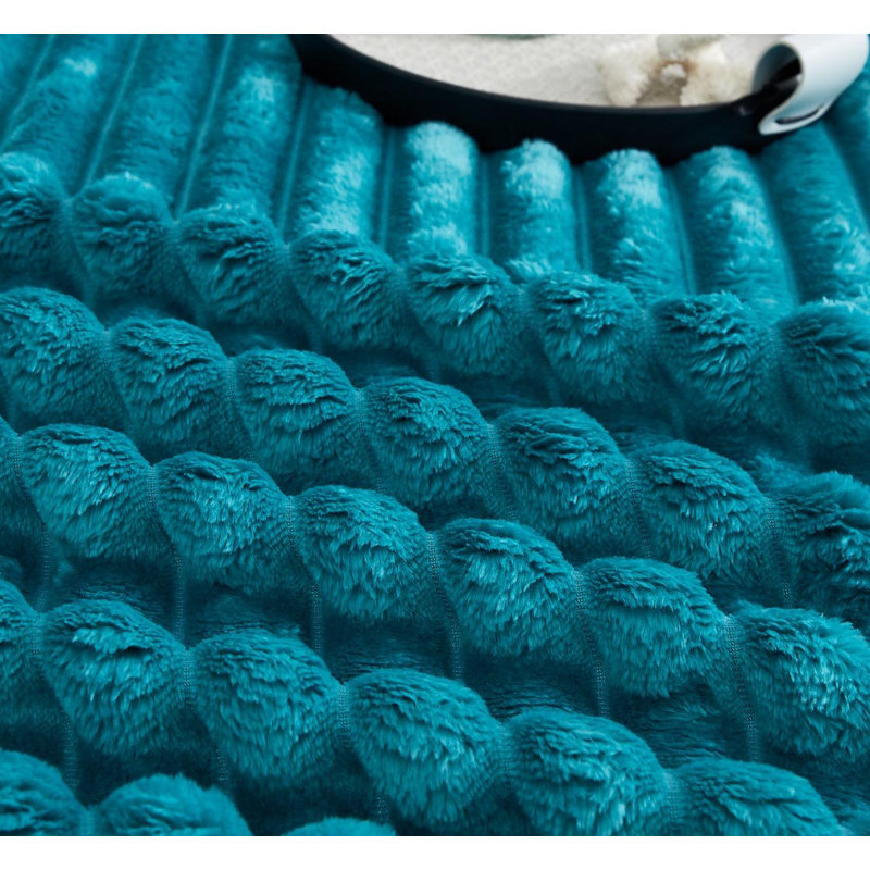 Machine Woven Throw Blanket, 200cm x 150cm, Teal