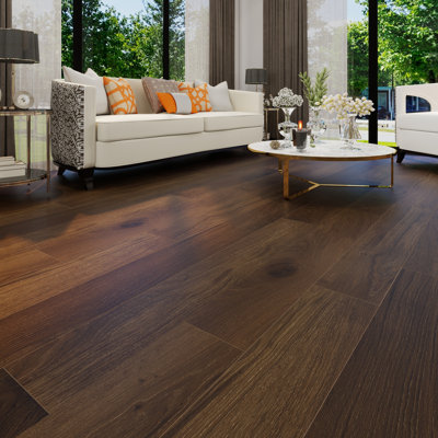 7.7 In. X 48 In. 9.5Mm Waterproof Hybrid Rigid Core Flooring With IXPE Pad AC4 Wear Layer