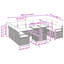 289cm Wide Patio Sofa with Cushions