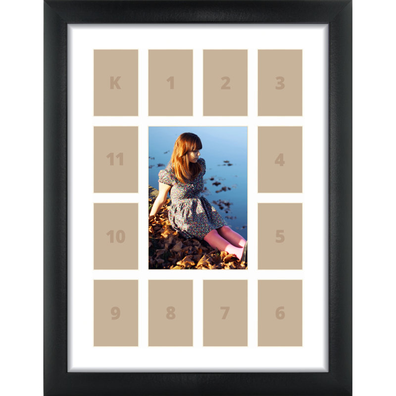 Gallery Black Matte Picture Frame with Mat