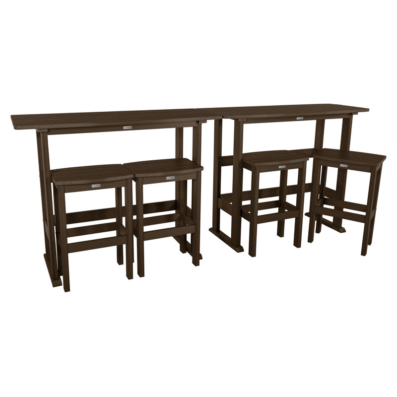 Arbnora Rectangular 4 - Person 54" Long Bar Height Dining Set, Weathered Acorn