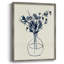 Indigo Floral Vase I, reproduction encadrée - bois massif-1043197819