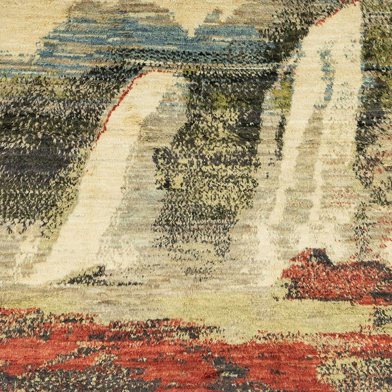 Abstract Indoor Rug, Square 5'