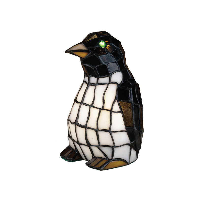 Penguin 8'' Animals Lighted Art Glass
