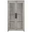 Armoire haute Myerson Grey Driftwood à 2 portes en bois d'ingénierie