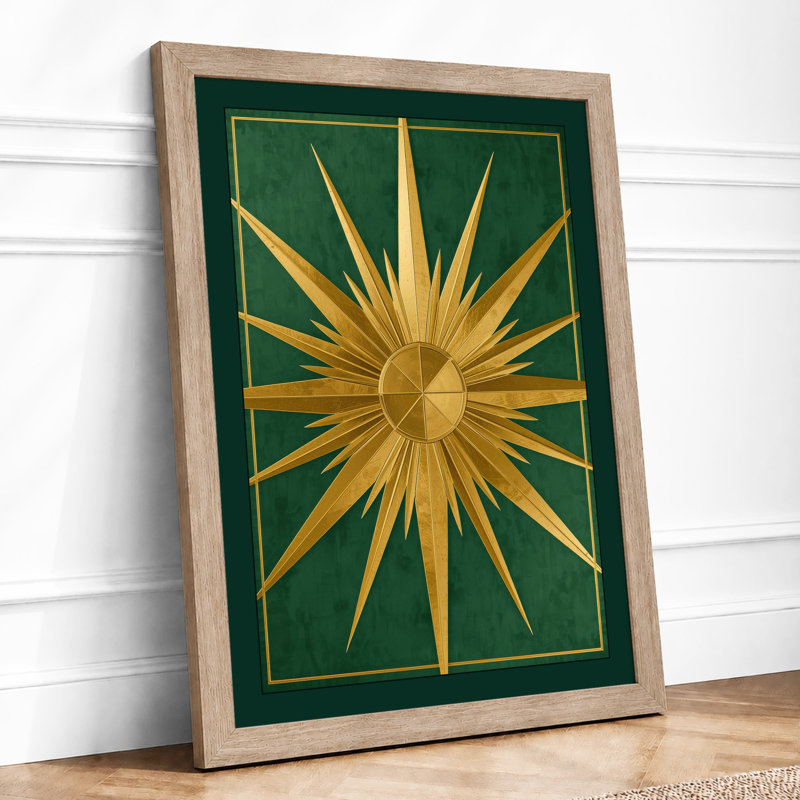 Radiant Geometry Geometric - Framed Print, A2 - 59.4 x 42.0 cm, Oak