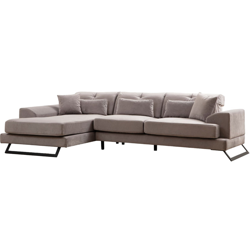 Upholstered L-Shaped Sectional Left Hand Facing