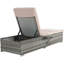 Chaise de patio grise avec protection et coussin de siège confortable