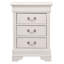 Table de chevet 3 tiroirs LouisPhillipe, blanc-915205754