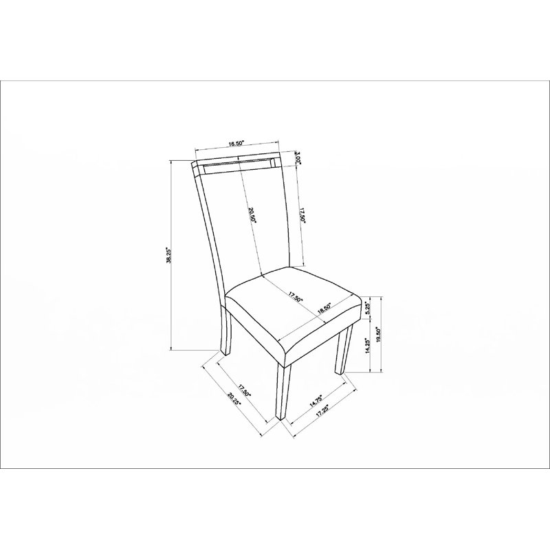 Dining Side Chair 2Pc Set