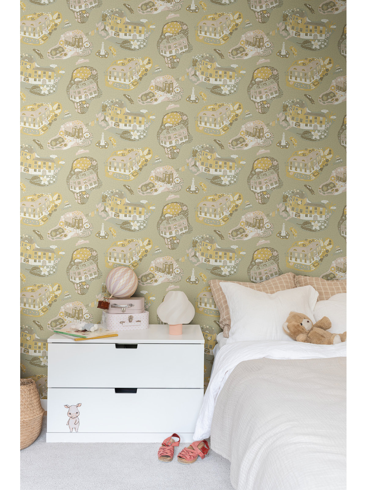 Wallpaper Double Roll, Staden Mustard