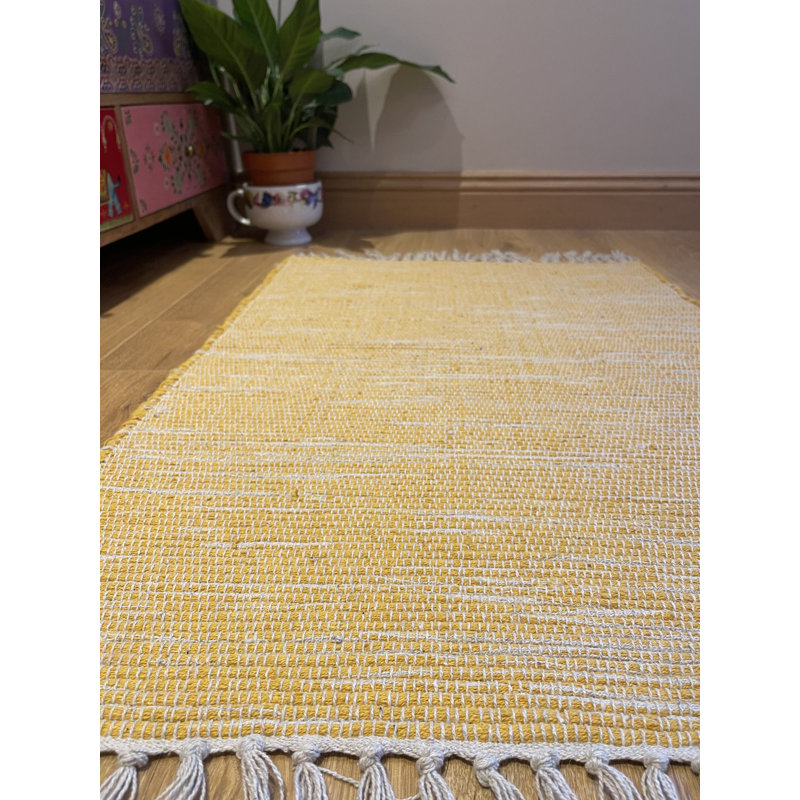 Eilert Cotton Hand Woven Area Rug, Rectangle 120 x 180cm