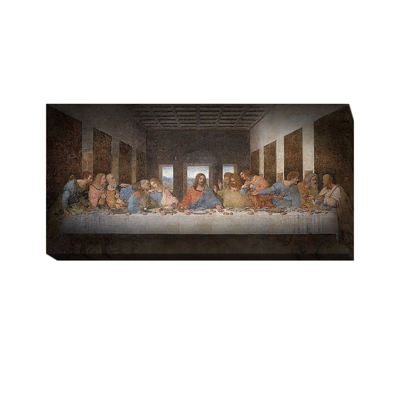 « the last supper », reproduction sur toile tendue, H 24 po x l 48 po x P 1,5 po