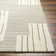 Roma Striped Hand Tufted Wool Area Rug in Gray
