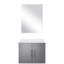 Meuble-lavabo gris foncé 24 po L 22 po x P - Comptoir en quartz blanc, 18 miroirs, fermeture douce, 24 po 22 po 18 po style charmant-131529331