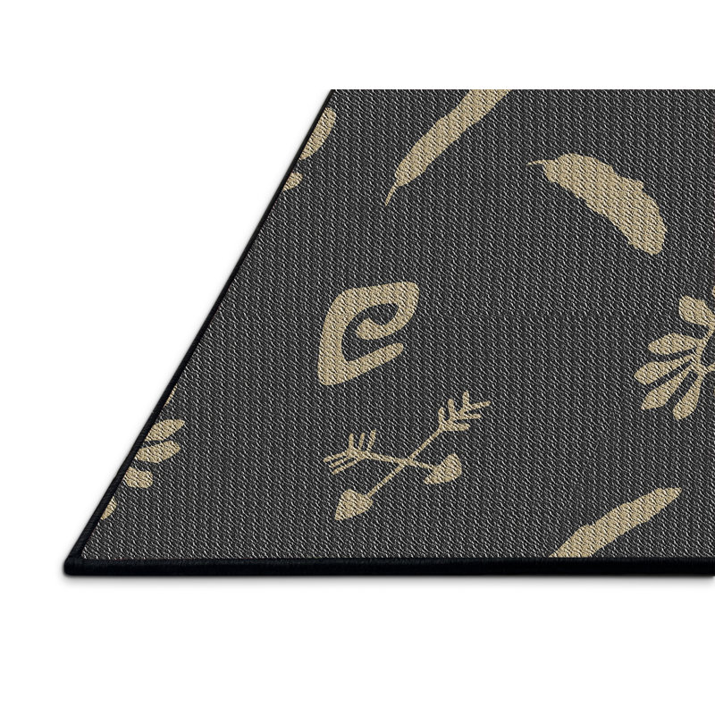 Tapis noir/beige à tisser électrique, Rectangle 2 pi x 3 pi