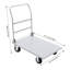 Chariot en tôle d'acier 2200 lb 36 * 24 po avec accoudoirs avant pliables argent