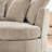 Upholstered Oversized Slipcovered Accent Chenille Barrel Chair Round Sofa Chair-2011969538
